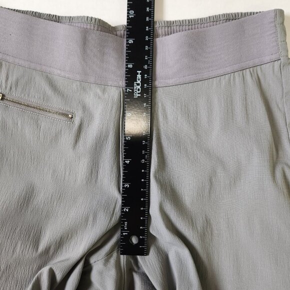 Athleta‎ Mod Trekkie Crop Pant 2 Gray Pull On Ankle Zip Stretch Urban Athleisure - Picture 6 of 12